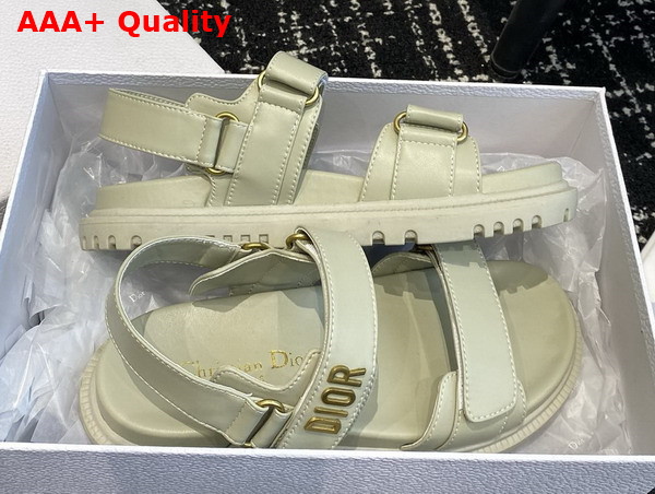 Dioract Sandal in Pastel Peyote Green Lambskin Replica