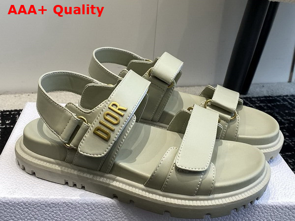Dioract Sandal in Pastel Peyote Green Lambskin Replica