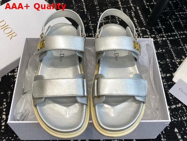 Dioract Sandal in Silver Lambskin Replica