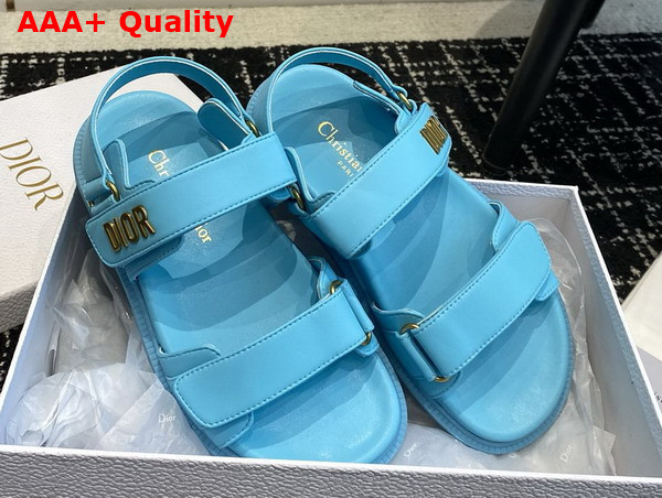 Dioract Sandal in Turquoise Lambskin Replica