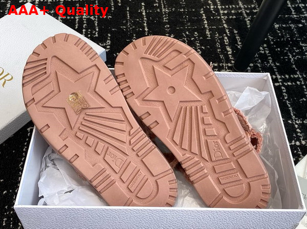 Dioract Sandle Pink Fringed Cotton Canvas Replica