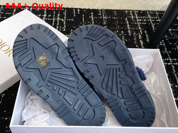 Dioract Slide Blue Fringed Cotton Canvas Replica