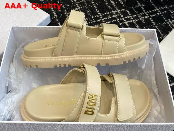 Dioract Slide in Beige Lambskin Replica