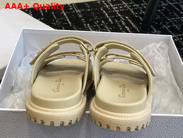 Dioract Slide in Beige Lambskin Replica