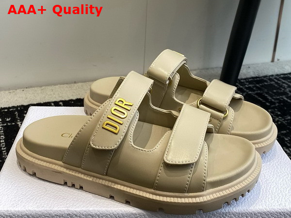 Dioract Slide in Beige Lambskin Replica