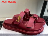 Dioract Slide in Bordeaux Lambskin Replica