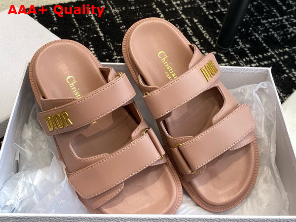 Dioract Slide in Nude Pink Lambskin Replica