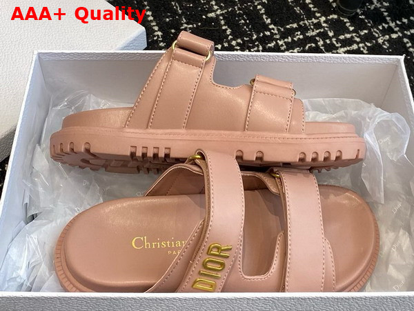 Dioract Slide in Nude Pink Lambskin Replica