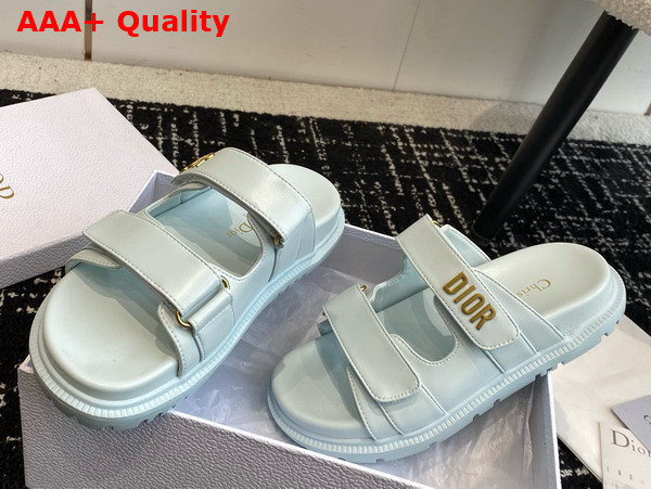 Dioract Slide in Pastel Blue Lambskin Replica