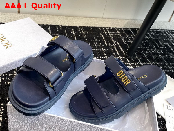 Dioract Slide in Pastel Midnight Blue Lambskin Replica