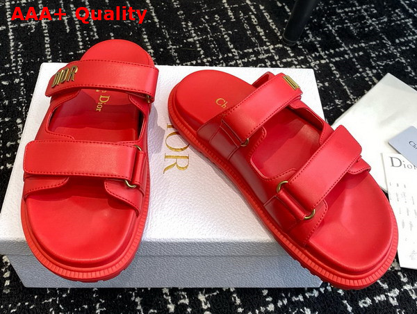 Dioract Slide in Red Lambskin Replica