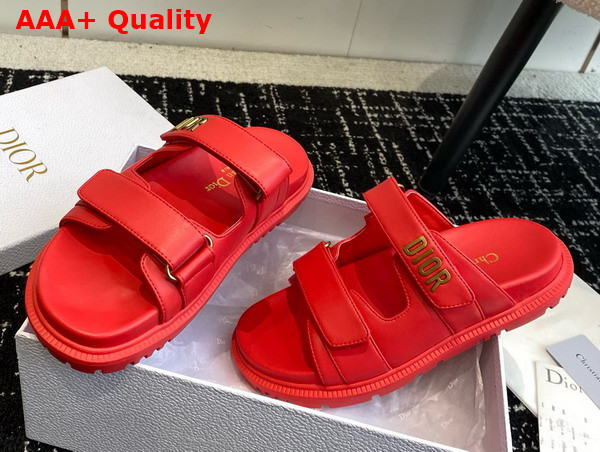 Dioract Slide in Red Lambskin Replica