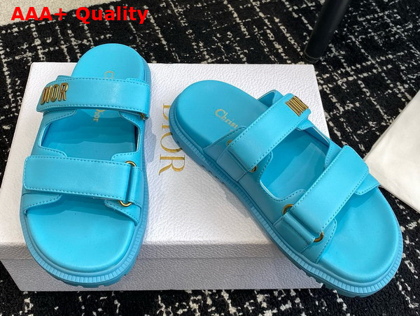 Dioract Slide in Turquoise Lambskin Replica