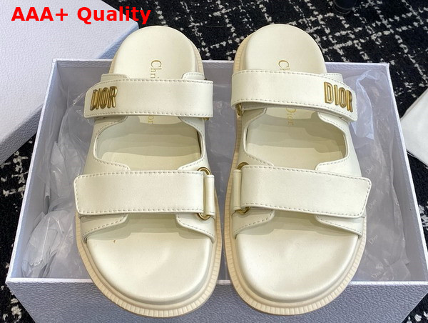 Dioract Slide in White Lambskin Replica
