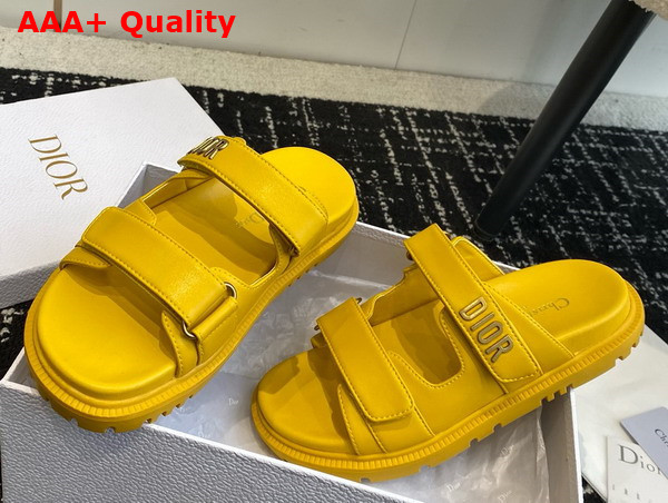 Dioract Slide in Yellow Lambskin Replica
