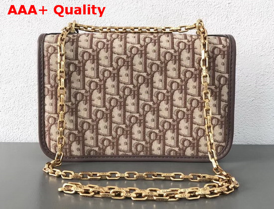 Dioraddict Bag in Brown Dior Oblique Jacquard Canvas Replica