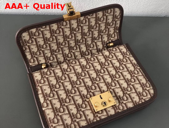Dioraddict Bag in Brown Dior Oblique Jacquard Canvas Replica