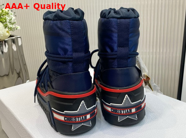 Dioralps Snow Ankle Boot Deep Blue Mizza Shiny Nylon Replica