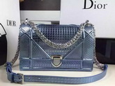 Diorama Bag Light Blue Metallic Calfskin for Sale