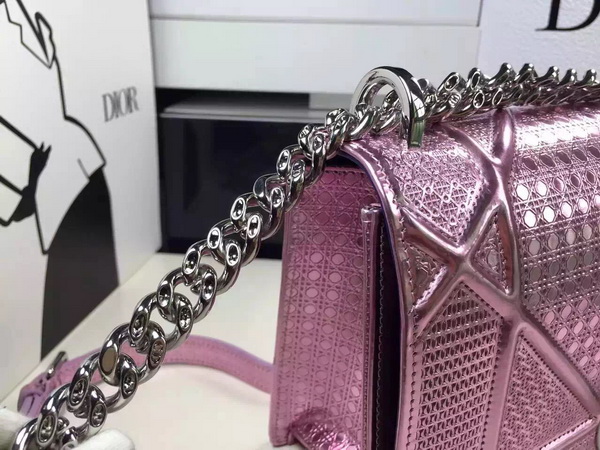 Diorama Bag Metallic Pink Calfskin for Sale