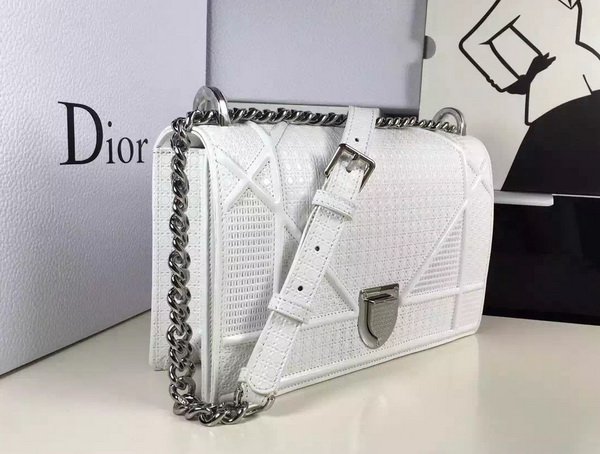 Diorama Bag Shiny White Calfskin for Sale