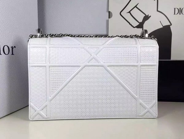 Diorama Bag Shiny White Calfskin for Sale