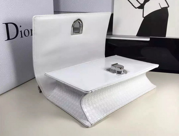 Diorama Bag Shiny White Calfskin for Sale