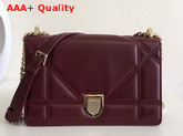 Diorama Bag in Amaranth Quilted Lambskin with Large Cannage Motif Replica