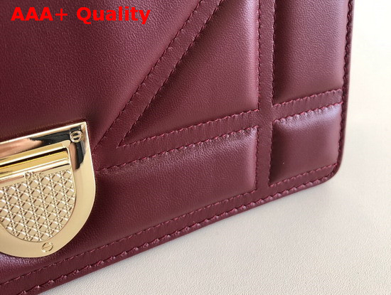 Diorama Bag in Amaranth Quilted Lambskin with Large Cannage Motif Replica