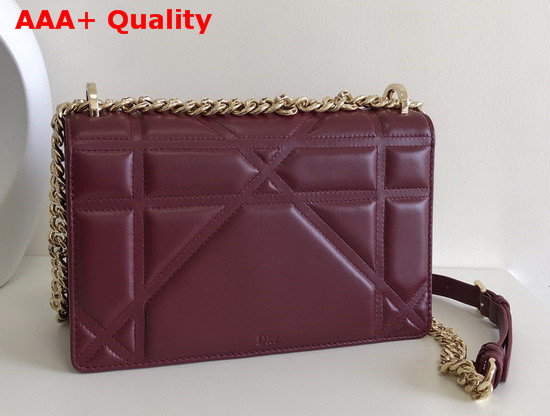 Diorama Bag in Amaranth Quilted Lambskin with Large Cannage Motif Replica
