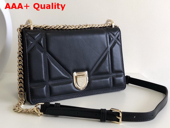 Diorama Bag in Black Quilted Lambskin with Large Cannage Motif Replica