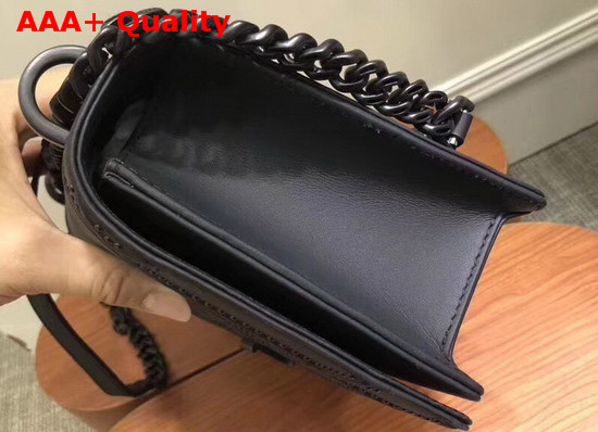 Diorama Bag in Black Studded Matt Calfskin with Archicannage Motif Replica