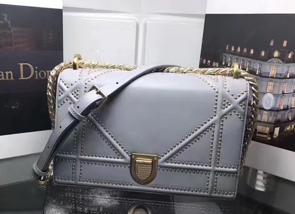 Diorama Bag in Light Purple Studded Lambskin For Sale