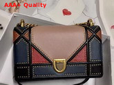 Diorama Bag in Multi Coloured Patchwork Lambskin Replica