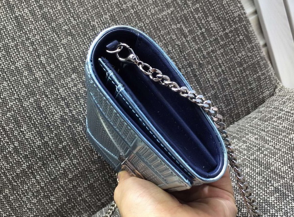Diorama Wallet On Chain Pouch Metallic Light Blue for Sale