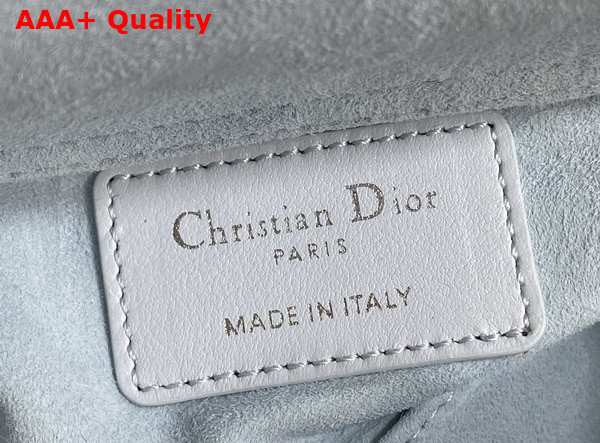 Dioramour Lady D Joy Micro Bag in Ice Blue Cannage Lambskin with Leather Bow Replica