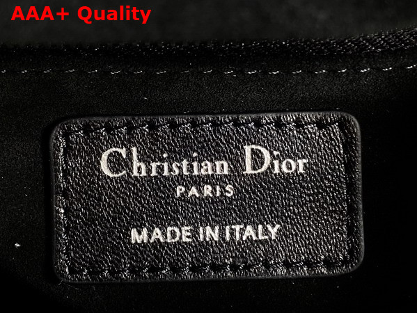 Dioramour Mini Lady Dior Bag with Chain Black Cannage Lambskin Embroidered with Multicolor Doves and Roses Motif Replica