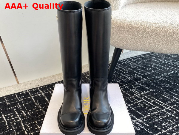 Diorebel Boot in Black Calfskin Replica