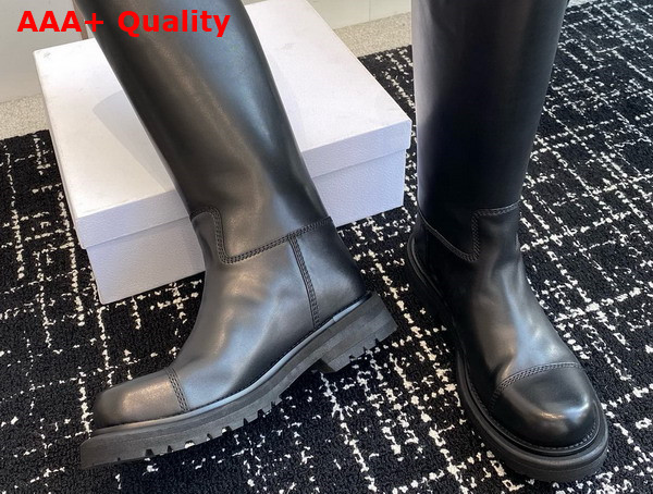 Diorebel Boot in Black Calfskin Replica