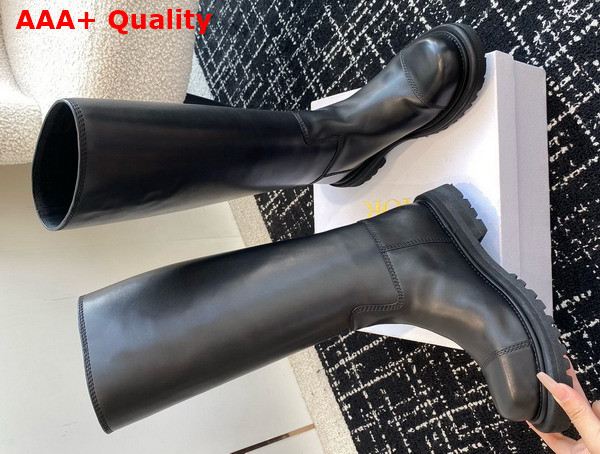 Diorebel Boot in Black Calfskin Replica
