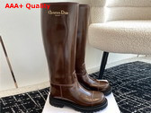 Diorebel Boot in Brown Brushed Calfskin Replica