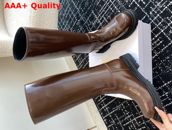 Diorebel Boot in Brown Brushed Calfskin Replica
