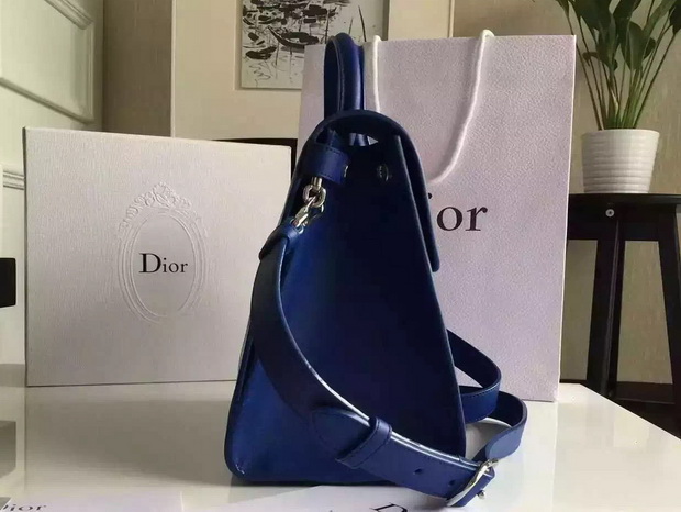 Diorever Bag Blue Smooth Calf Leather for Sale