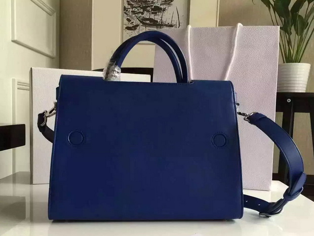 Diorever Bag Blue Smooth Calf Leather for Sale