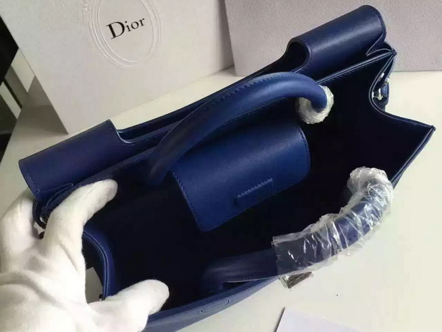 Diorever Bag Blue Smooth Calf Leather for Sale