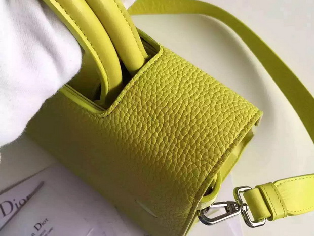 Diorever Bag Fluorescent Lemon Yellow Bullcalf Leather for Sale
