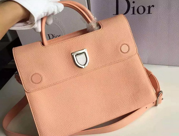 Diorever Bag Fluorescent Peach Orange Bullcalf Leather for Sale