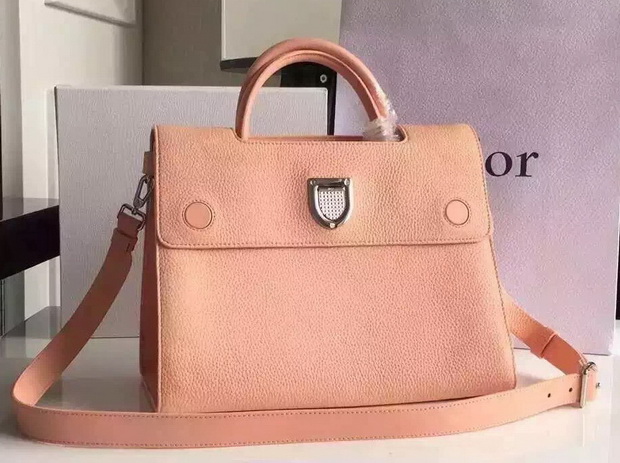 Diorever Bag Fluorescent Peach Orange Bullcalf Leather for Sale
