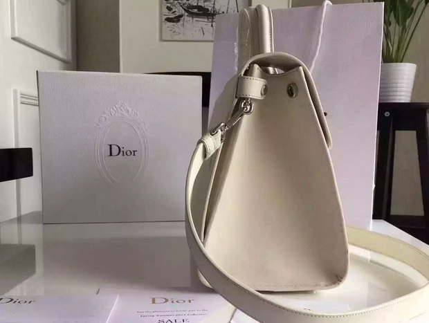 Diorever Bag White Smooth Calf Leather for Sale