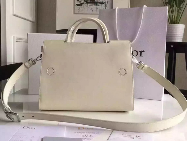 Diorever Bag White Smooth Calf Leather for Sale